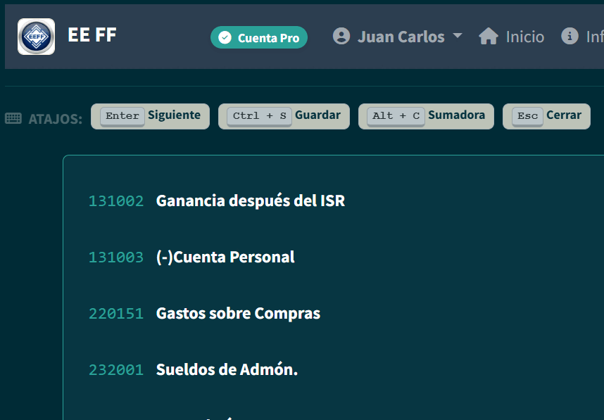 Atajos de Teclado